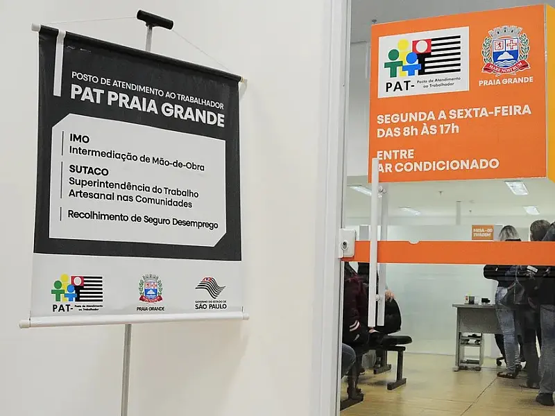 Confira as 23 vagas de emprego disponíveis no PAT de Praia Grande