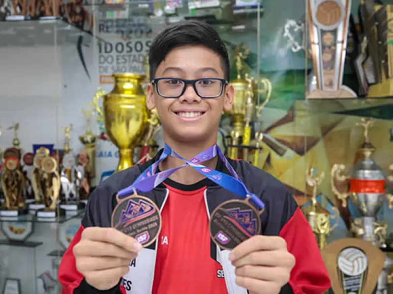 Christian Yoshida Yumoto, revelação do taekwondo de Praia Grande, leva 2 bronzes no Mundial Escolar