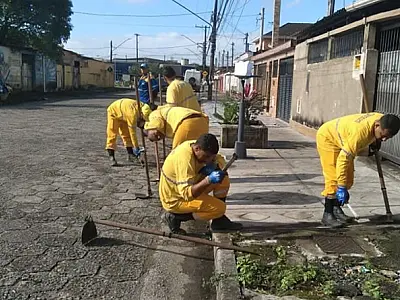 Secretaria de Manutenção realiza serviços de zeladoria em bairros de Cubatão