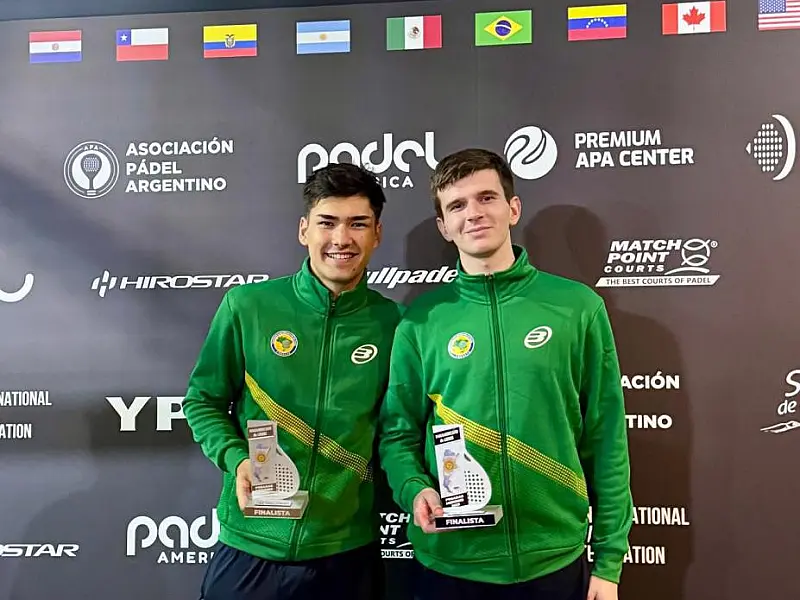 Dupla de Santos é vice-campeã no Pan-Americano de Pádel na Argentina