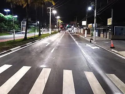 Cidade revitaliza sinalização viária na Avenida Santos Dumont