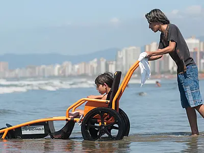 Praia Grande/SP amplia o Praia Acessível e programa terá quatro polos na temporada de verão