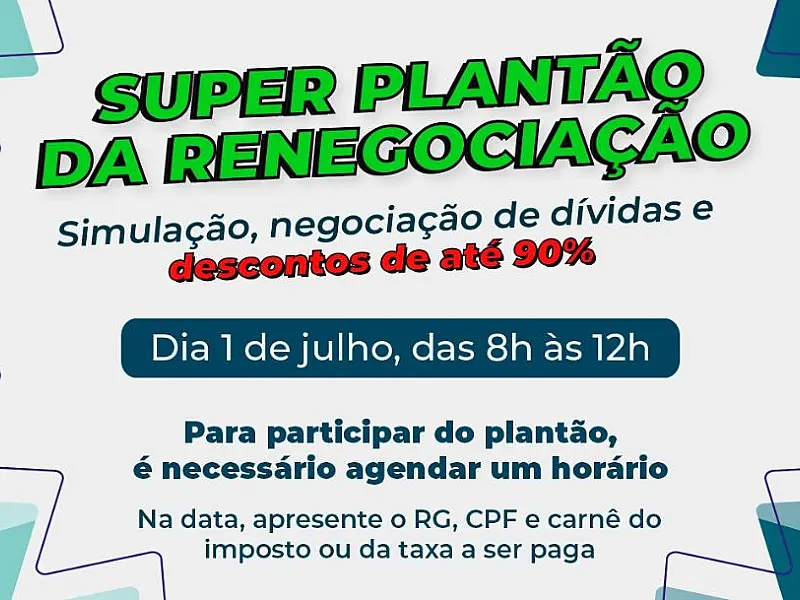 Prefeitura fará Super Plantão de Renegociação do Refis no sábado (1º)