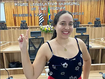 Geovana foi a primeira mulher a se tornar vereadora desde 2008, em São Vicente