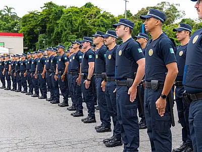 Bertioga mais que dobra o efetivo da segurança com a posse de 100 novos GCMs
