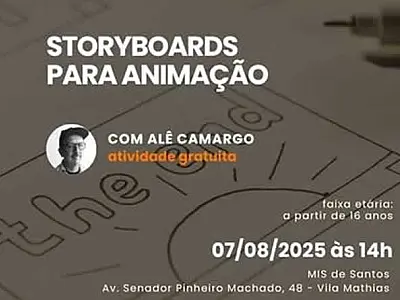 Museu da Imagem e do Som de Santos inscreve para oficina de Storyboards para Animação