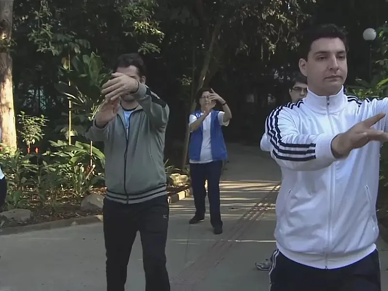 Aula gratuita de tai chi chuan no Orquidário de Santos está com inscrições abertas