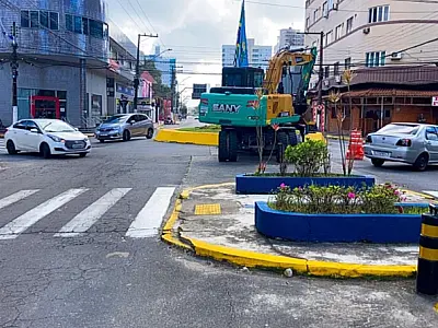 Prefeitura realiza revitalização na principal rotatória de Mongaguá