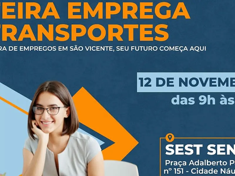 São Vicente realiza feirão de empregos com mais de 550 vagas disponíveis nesta quarta-feira (12)