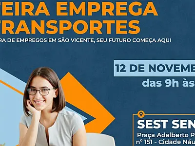 São Vicente realiza feirão de empregos com mais de 550 vagas disponíveis nesta quarta-feira (12)