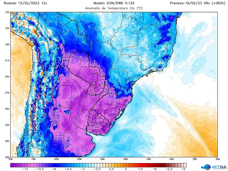 Frente fria da Argentina começa a baixar temperaturas no Sul e chega na quinta a SP