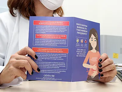 Campanha em Santos faz alerta para as doenças inflamatórias intestinais