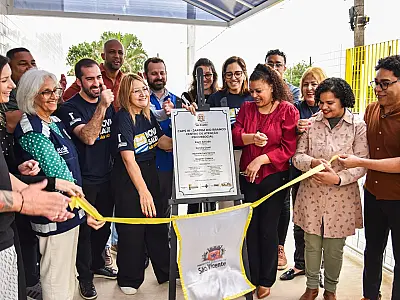 São Vicente reinaugura CAPS no Rio Branco e recebe quatro novas ambulâncias para o Samu
