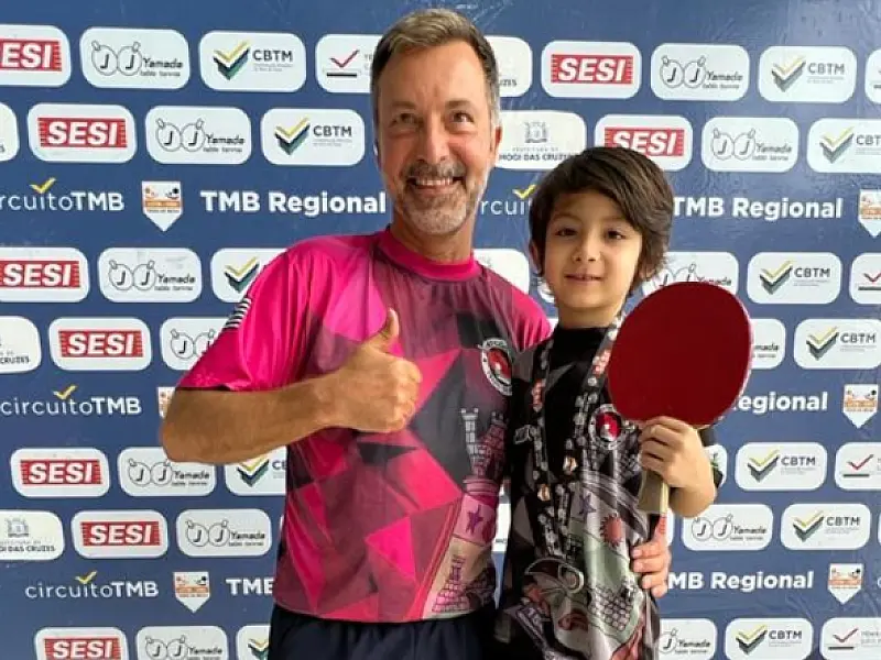 Mesatenistas de Bertioga brilham em competição estadual e levam três medalhas