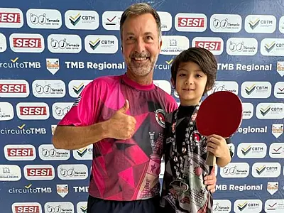 Mesatenistas de Bertioga brilham em competição estadual e levam três medalhas