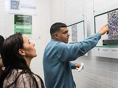 Artista com espectro autista expõe suas obras no Brisamar Shopping
