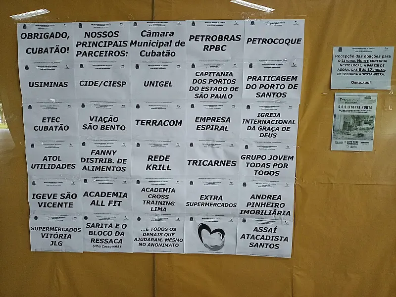 Segundo lote de produtos enviados por Cubatão chega a São Sebastião