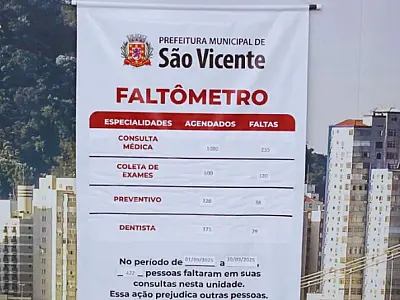 Secretaria da Saúde de São Vicente intensifica ações contra faltas em consultas médicas e exames