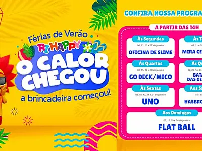 Grupo Ri Happy divulga calendário de atividades gratuitas para as férias de verão