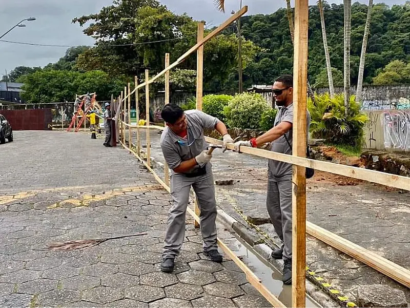 Rua Japão começa a ser revitalizada em São Vicente