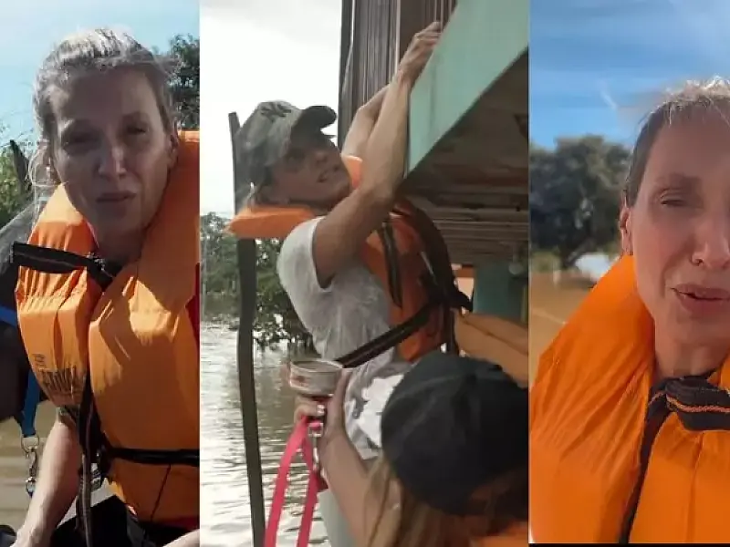 Luisa Mell diz que quebrou duas costelas no resgate no RS