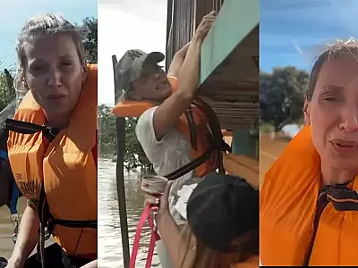 Luisa Mell diz que quebrou duas costelas no resgate no RS