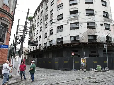Santos inicia obras do primeiro retrofit público no centro histórico
