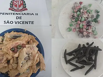'Esdroganofe': visitante tenta entrar em presídio de São Vicente com estrogonofe cheio de drogas