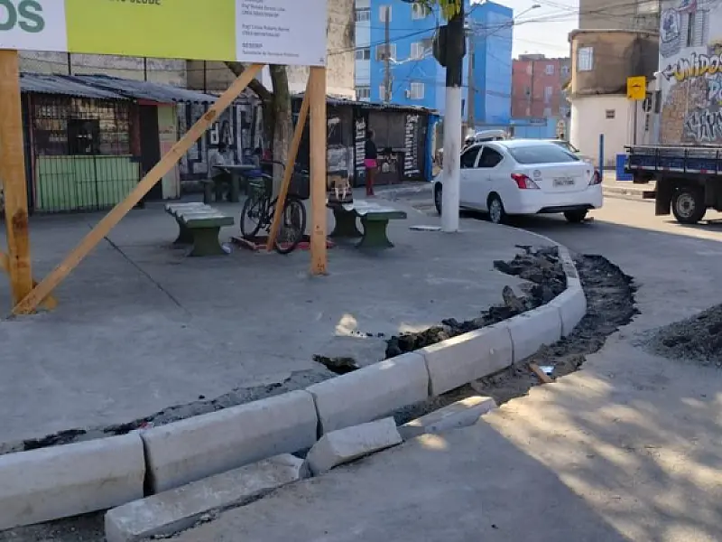 Programa de renovação chega ao Rádio Clube, em Santos, com drenagem e pavimentação