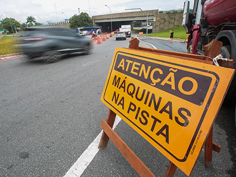 Obras de remodelação de rotatórias entram em nova fase m Praia Grande