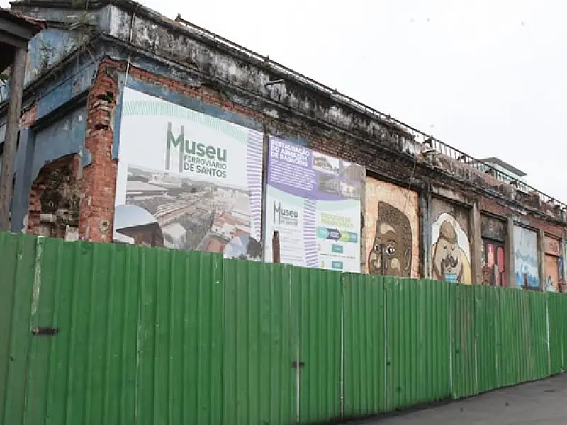 Iniciado o restauro do armazém que vai abrigar futuro Museu Ferroviário de Santos