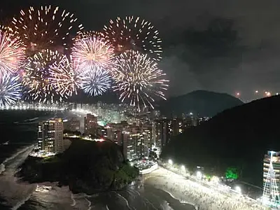 Guarujá terá 20 minutos de queima de fogos em três pontos da Cidade