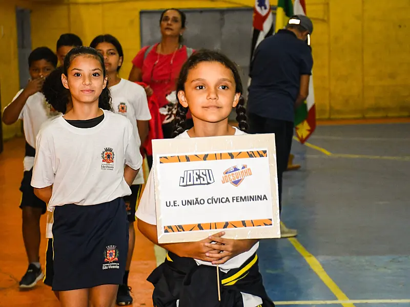São Vicente abre JOESV 2026 com recorde de escolas e celebração do esporte estudantil
