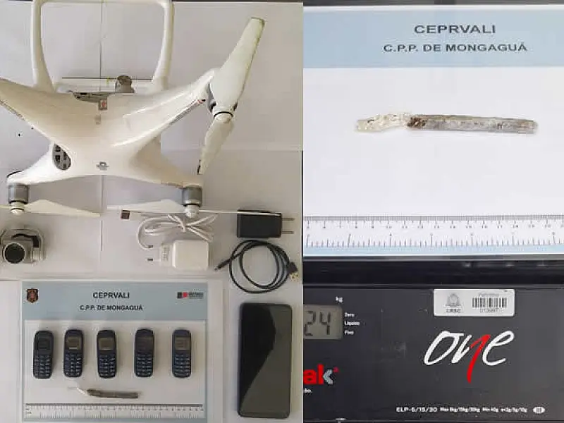 Policiais Penais capturam drone em Mongaguá