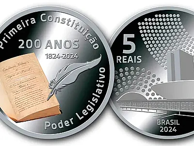 BC libera 4 mil unidades de moeda de 200 anos da Constituição de 1824