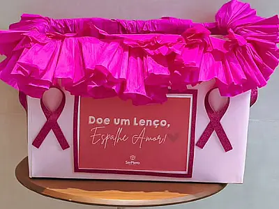 Hospital Ser Piero promove campanha de doação de lenços em apoio ao Outubro Rosa em Santos