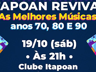 Itapoan Revival promete noite nostálgica em Mongaguá no dia 19 de outubro