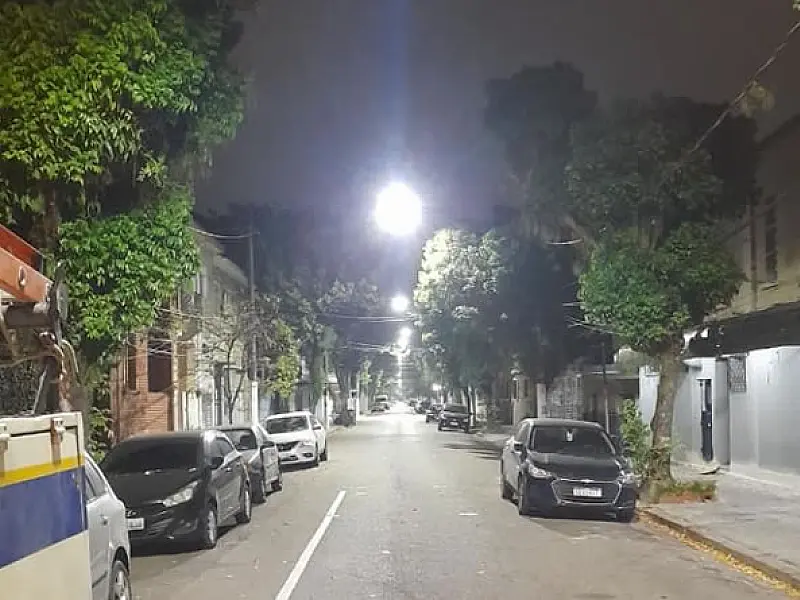 Mais de 70% da iluminação de Santos já foi modernizada com LED