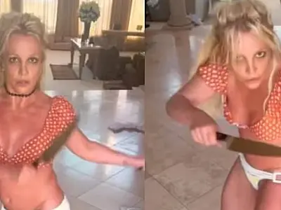 Polícia é acionada e visita casa de Britney Spears após cantora dançar com facas em vídeo