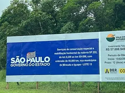 Rodovia em Iguape passa por obras em toda a sua extensão