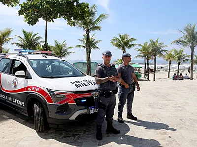 Praia Grande/SP contará com reforço de cerca de 500 policiais durante a Operação Verão 25/26