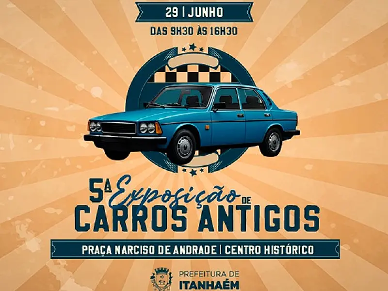 Centro Histórico de Itanhaém recebe exposição de carros antigos neste sábado (29)