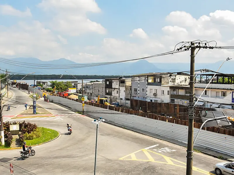 Prefeitura de São Vicente detalha reta final da obra do VLT na Ponte dos Barreiros
