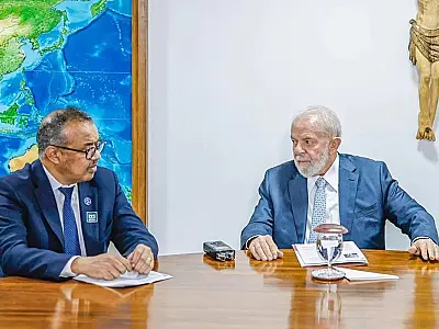 Lula e Tedros Adhanom discutem produção de vacina contra a dengue