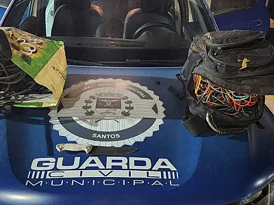 Guarda Municipal de Santos prende dupla por furto de fios em imóvel na Encruzilhada