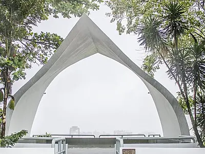 Cartão postal de São Vicente, Mirante da Ilha Porchat vira altar para casamento