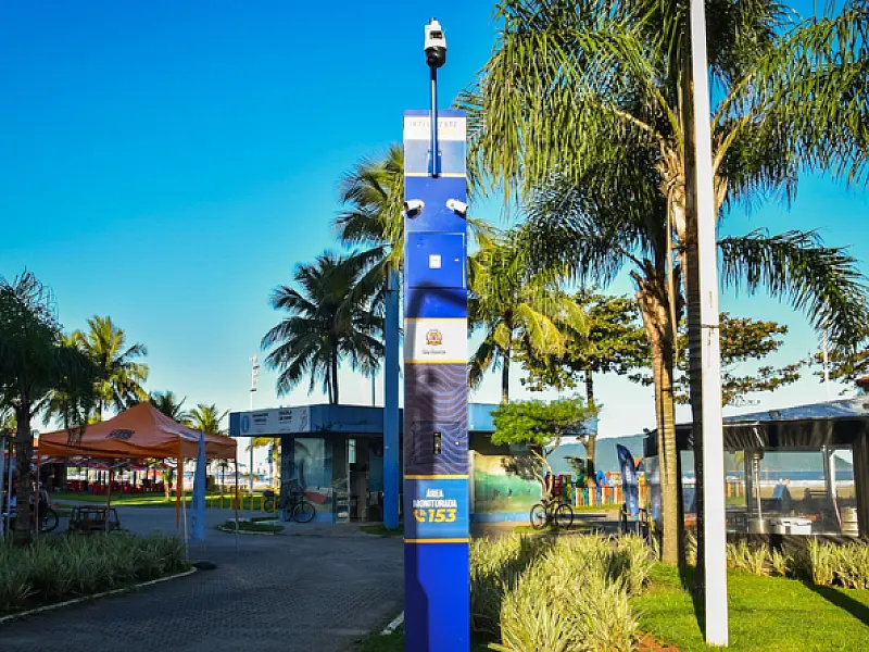 São Vicente inicia instalação de Módulos de Segurança e amplia sistema de monitoramento urbano