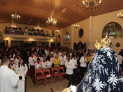 Missa com a imagem da Padroeira de Santos celebra os 47 anos da Zona Noroeste