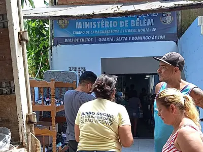 FS de São Vicente doa 12 mil garrafas d'água e 2 toneladas de alimento para São Sebastião