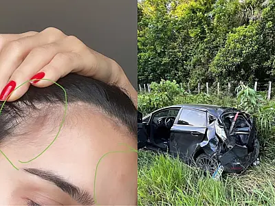Ex-BBB Gizelly Bicalho sofre acidente e tem carro arremessado